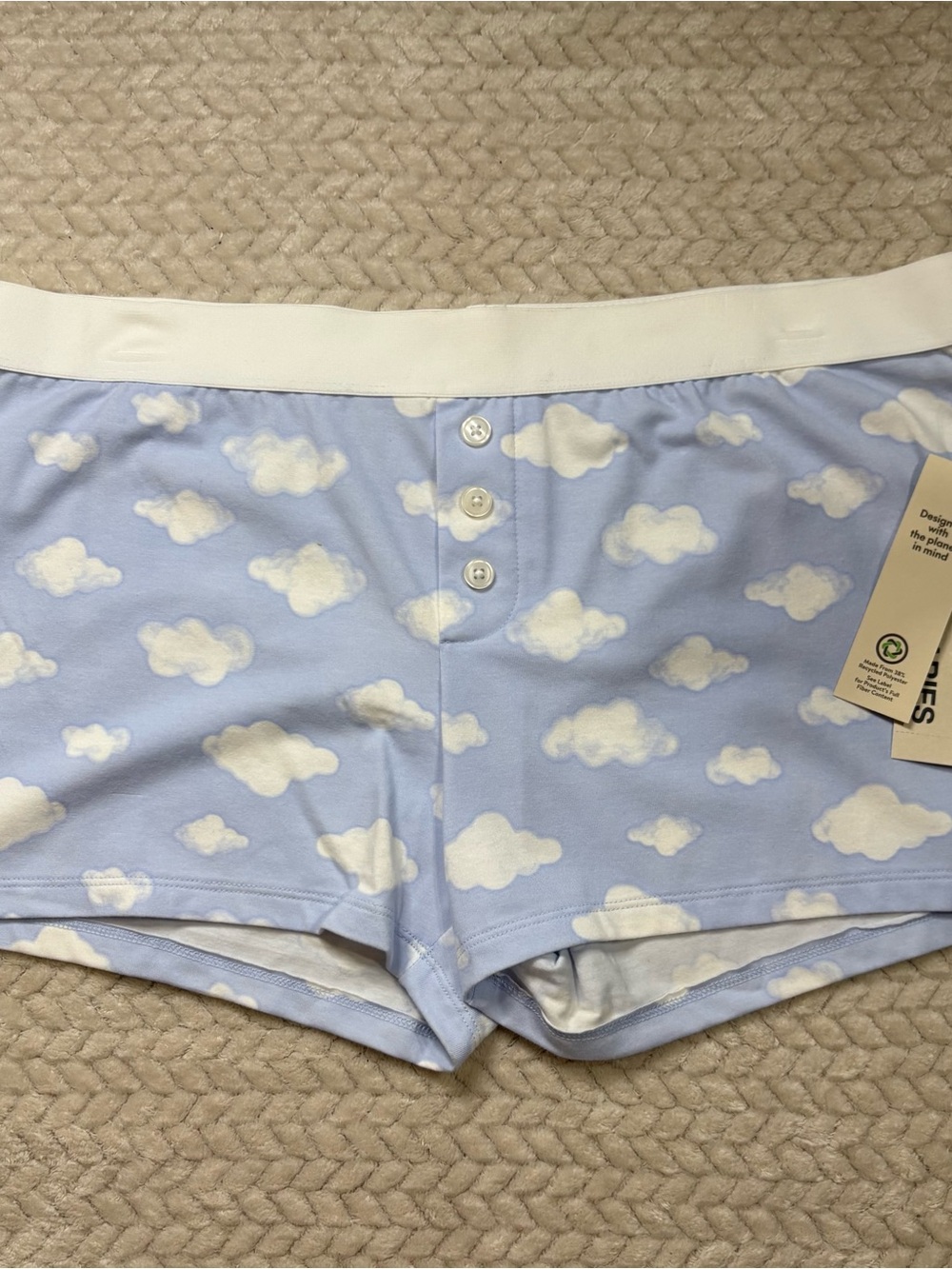 NWT No Boundaries Cloud Sleep Boxer Shorts Blue Size L 12-14
